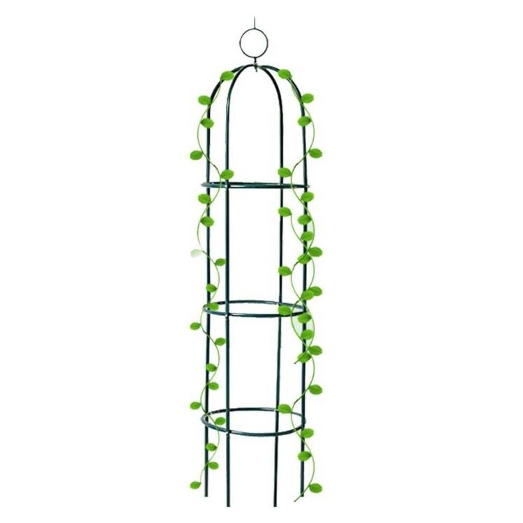 Hot Selling Black Heavy, Duty Round Metal Plant Tower Garden Trellis Tomato Cage Plant Supports Garden Stakes/