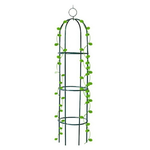 Hot Selling Black Heavy, Duty Round Metal Plant Tower Garden Trellis Tomato Cage Plant Supports Garden Stakes/