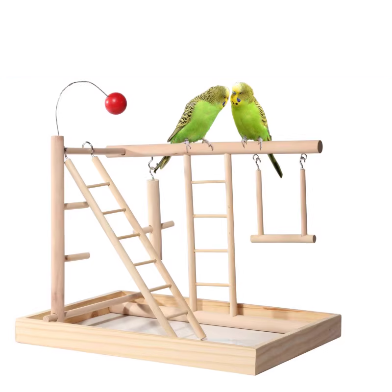 Solid wood parrot toys, Supplies Funny bird toys Ladder parrot swing Natural Living Playground for Birds/