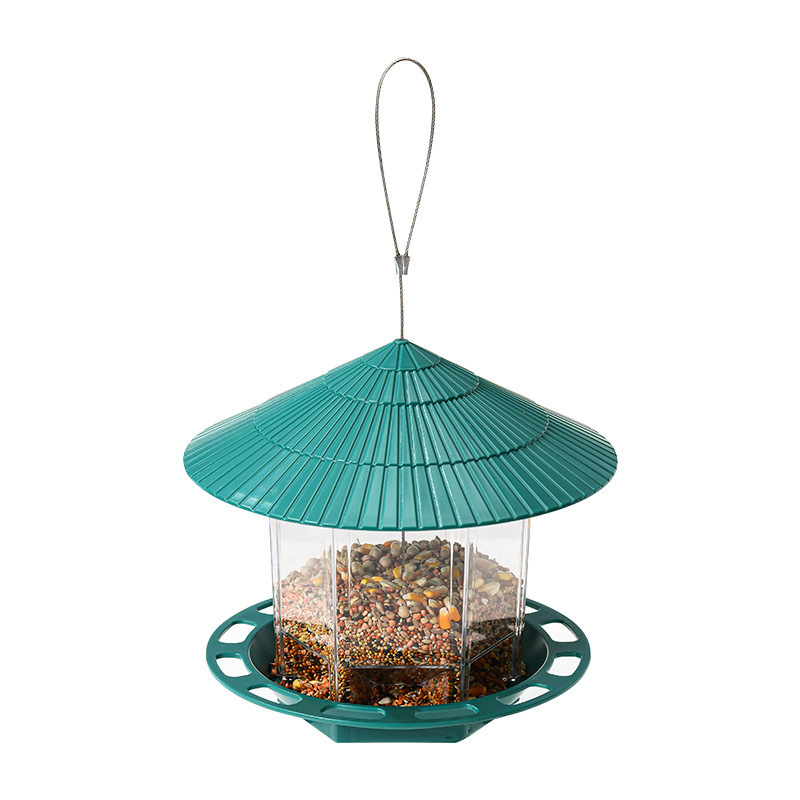 Outside Bird Feeder Wild Bird Seed for Outside Feeders Shaped with Roof Hanging Bird Feeder for Garden Yard Decoration