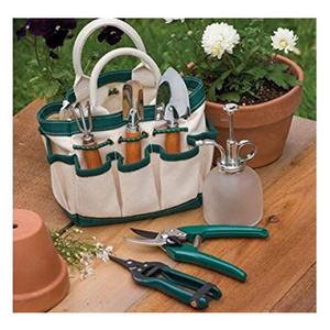 High Quality Garden Tool Set, 11 Piece Aluminum Alloy Steel Hand Tool Starter Kit with Garden Bag, Outdoor Tool