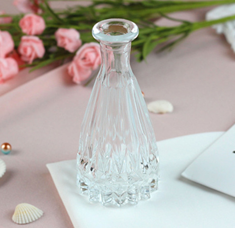 wholesale 100ml transparent no-fire, glass car aromatherapy bottle small fresh dry vase hydroponic table decoration/