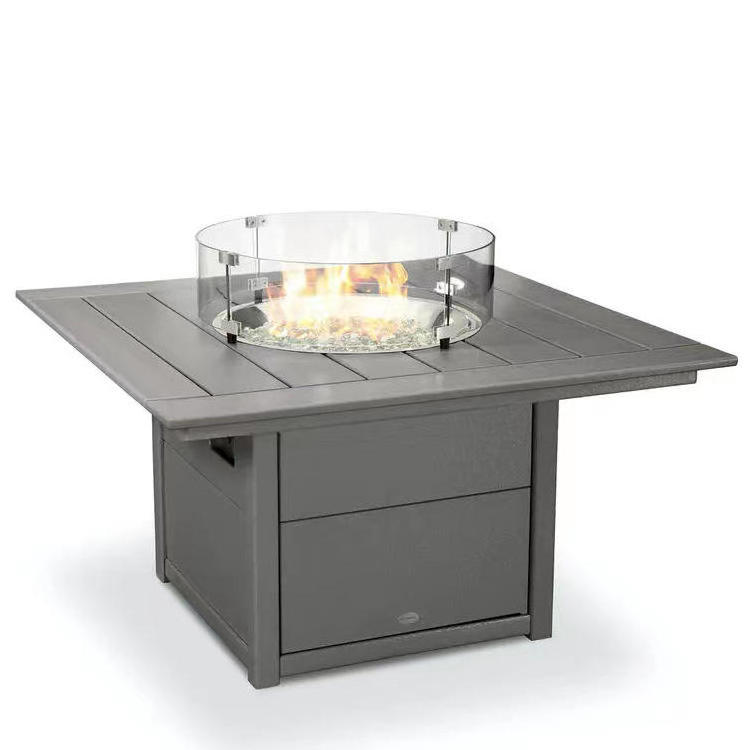 High Quality Outdoor Rectangle Garden Decoration Propane Fire Pit Table Patio Fireplace Smokeless Gas Fire Pit Table