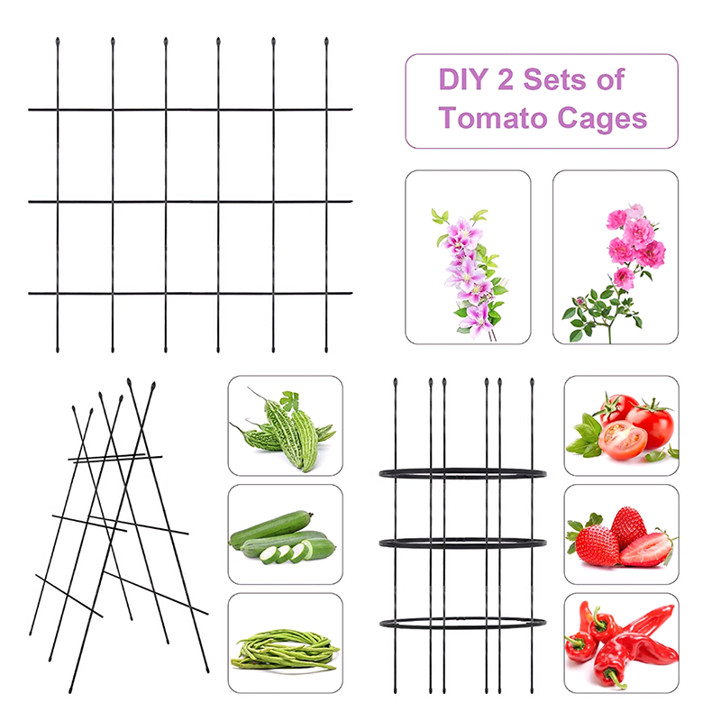 heavy duty galvanized steel, tomato cage Plastic tomato plant cage Conical Trellis Climbing Plant Supporter Frame/