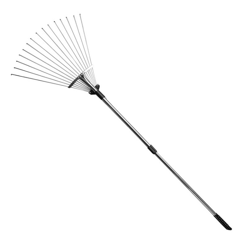 rake tools 15 tines Two-way retractable rake tools agricultural aluminium handle garden telescopic lawn leaf rake