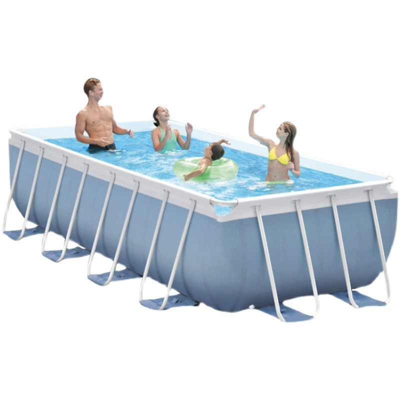 High Quality Intex Square Pool Large Family Outdoor Piscina Rectangular Metal Frame Inflatable Above Ground Swimming Pool