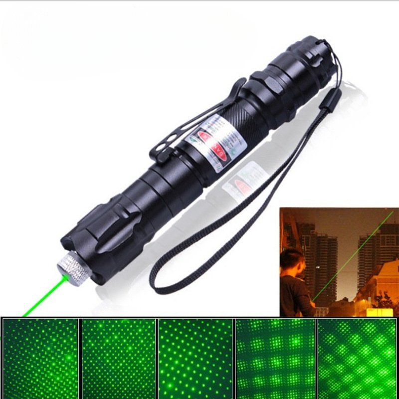 With Pen Clip Green Light Full Star Laser Flashlight Green Light Large Range Green Laser Light Bare Pen Outdoor Laser Flashlight