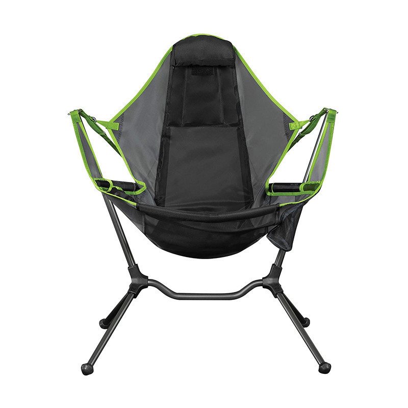 Portable Folding Rocking Fishing Chair with Pillow Lightweight Like Camping Hiking Picnics Fishing Swinging Camping Chair