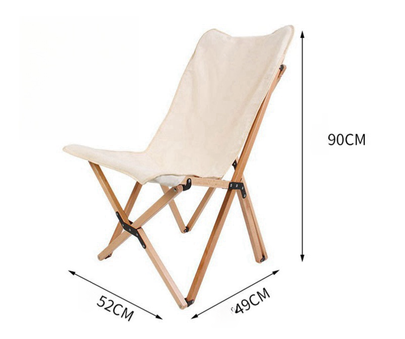 Custom Foldable Camping Chair Outdoor Furniture Beech Wood Portable Leisure Butterfly Swinging Folding Beach Chairs For Camping