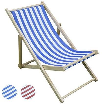 Beach Lounge Chair Custom Liegestuhl Wooden Folding Chair Sun Outdoor Lounge Deck Chairs With Polyester Fabric Hout For Sale