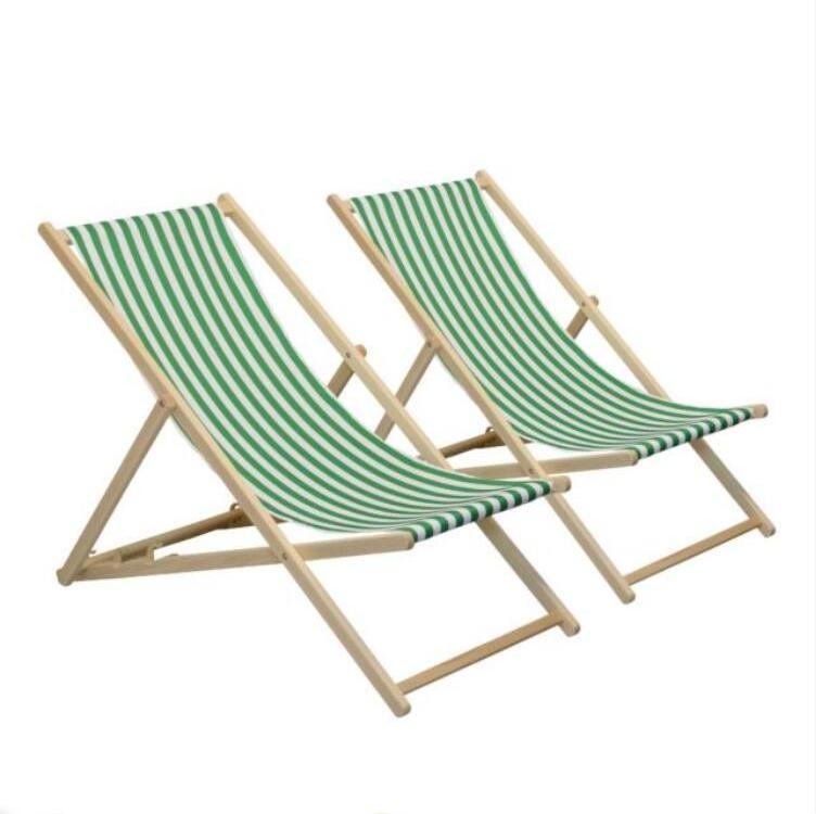 Beach Lounge Chair Custom Liegestuhl Wooden Folding Chair Sun Outdoor Lounge Deck Chairs With Polyester Fabric Hout For Sale