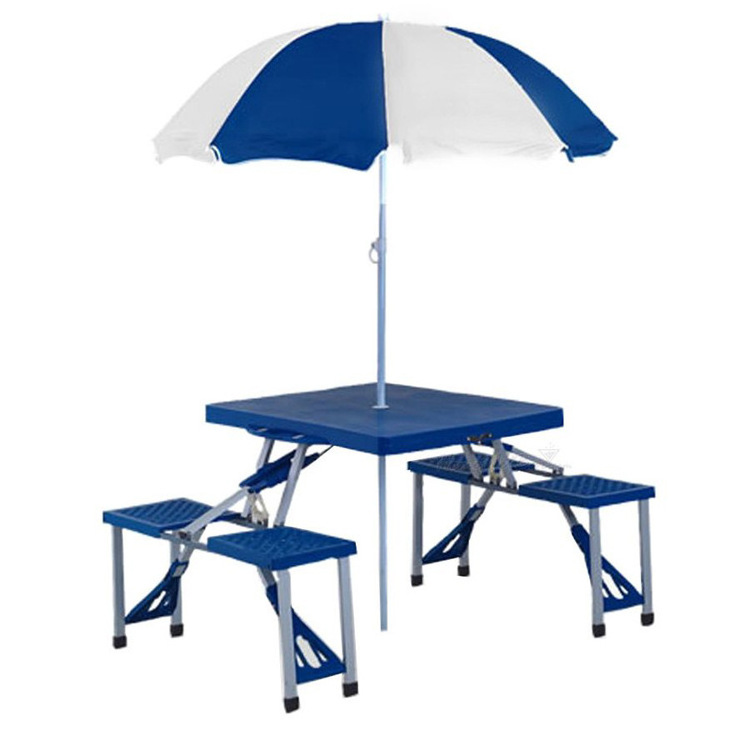 Folding Picnic Table And Chairs Portable Picnic Tables Set Foldable Outdoor Camping Chairs And Table With Bench And Umbrella