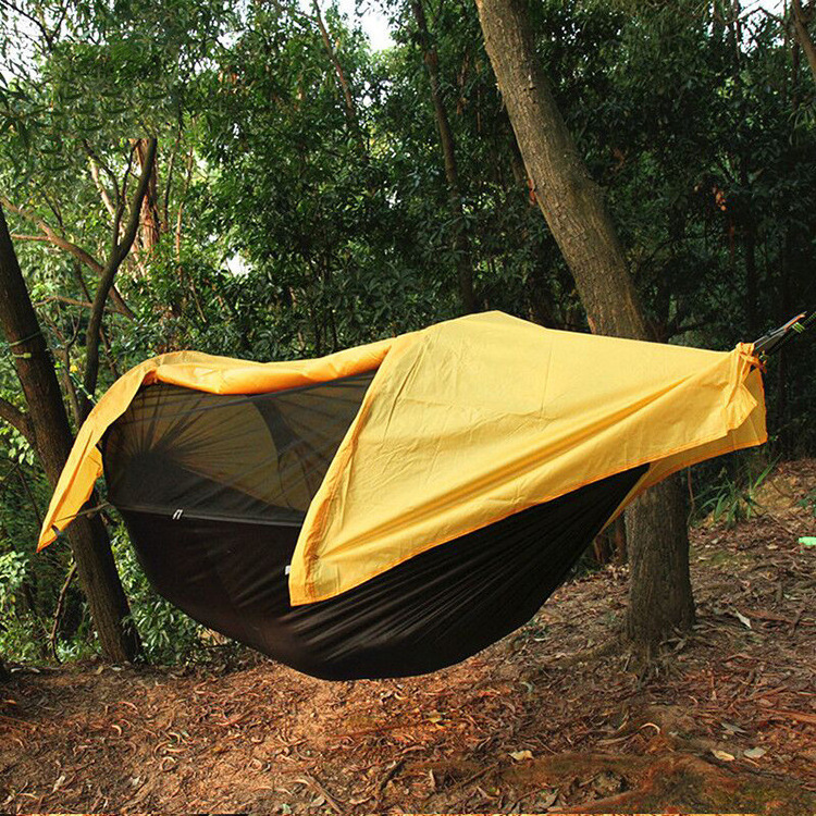 Outdoor Camping Hammock Rainproof Waterproof Anti-Mosquito Single Off The Ground Hanging Ultralight Portable Hammock Tents