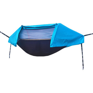 Outdoor Camping Hammock Rainproof Waterproof Anti-Mosquito Single Off The Ground Hanging Ultralight Portable Hammock Tents