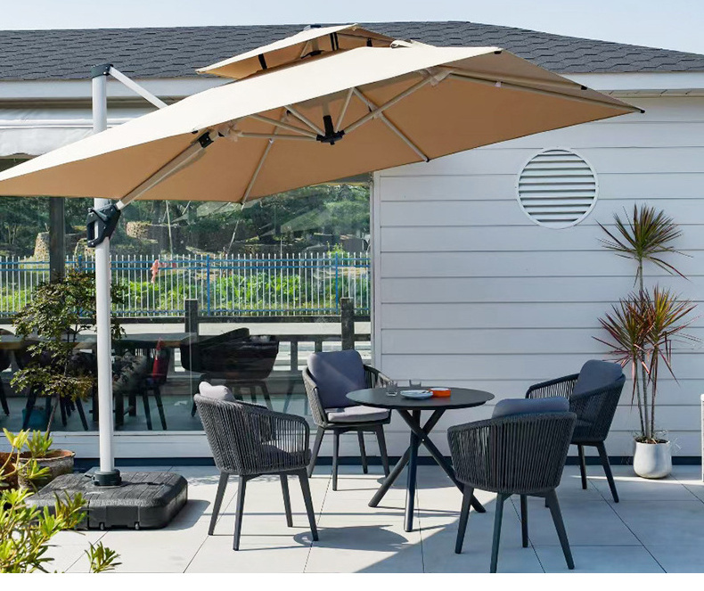 Wholesale Outdoor Sun Umbrella Leisure Roman Umbrella Rainproof Courtyard Garden Patio Sun Umbrella With Bases Parts