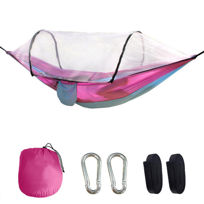 Hot Selling High Quality Outdoor Knit Hammock Camping Tent Contemporary Mosquito Net Furniture Hanging Folding Knit Hammock