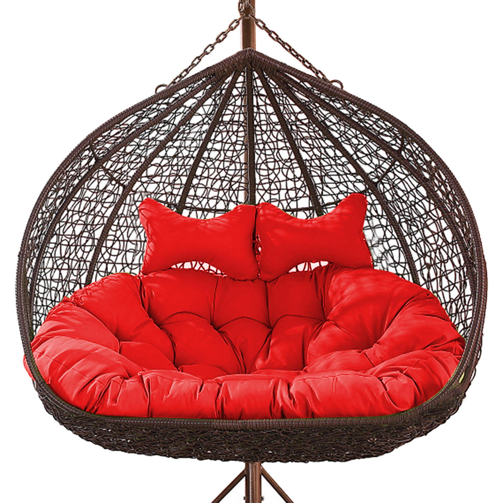 High Quality Outdoor Swing Chair Patio Double Seat Lounge Chair Modern Hammock Hanging Swing Egg Chairs For Garden With Cushion