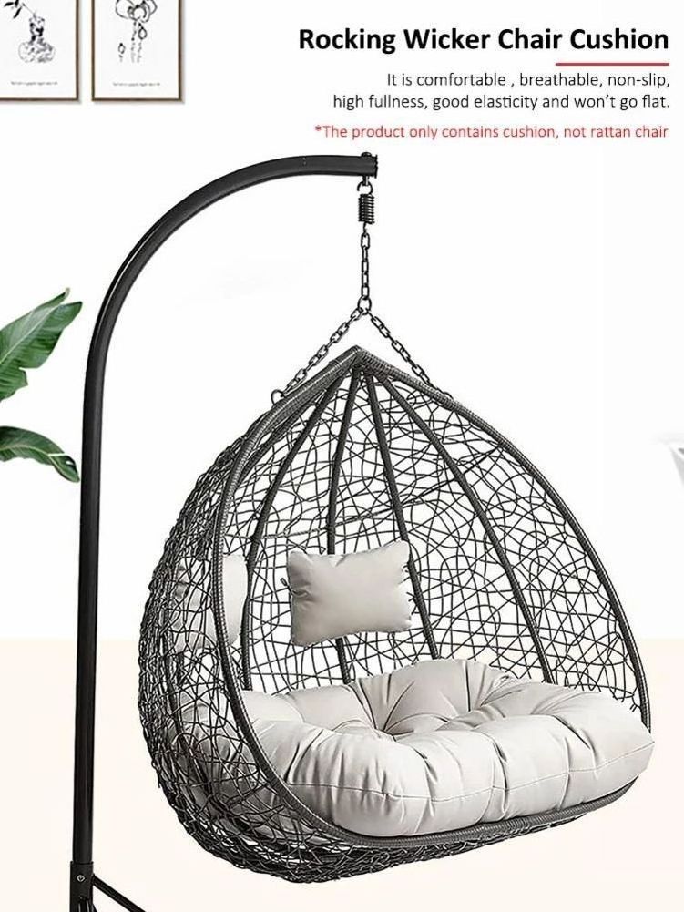 Indoor Outdoor Furniture Rattan Egg Swing Chair Garden Hanging Patio Hammock Swing Home Use 2 Seater Rocking Wicker Chairs Swing