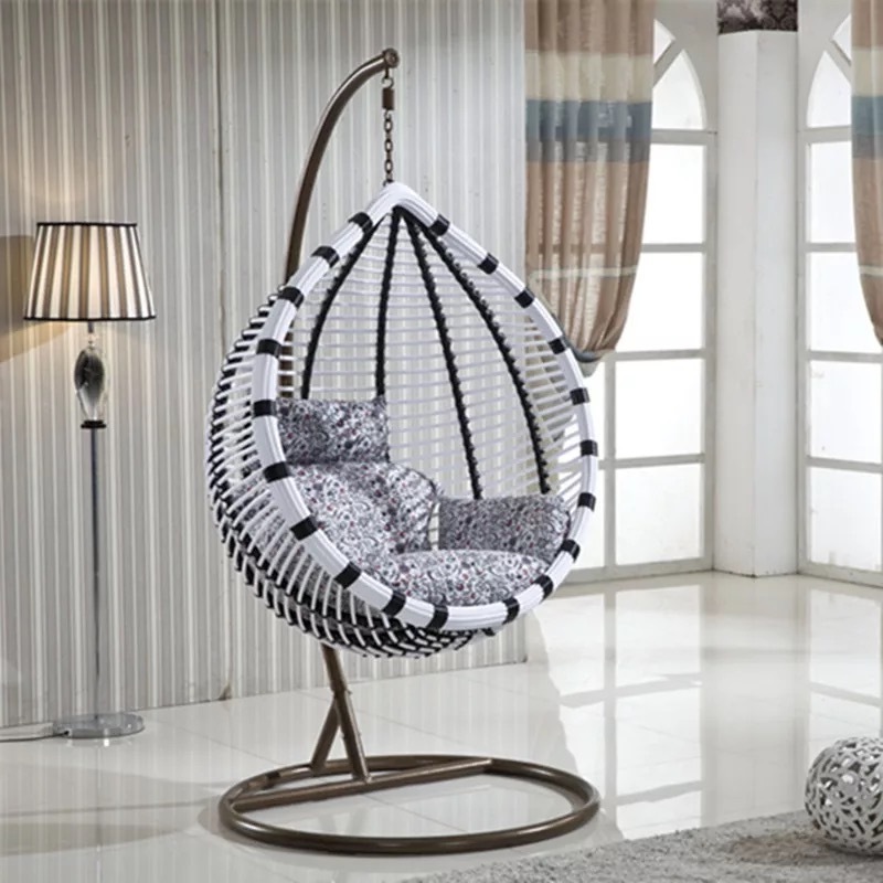 Outdoor Furniture Patio Swings Chair Low Price Garden Furniture Indoor Wicker Rattan Hanging Egg Swing Cocoons Chair With Stand