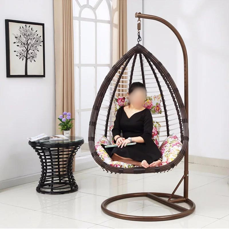 Wholesale Quality Outdoor Adults Egg Swing Seat Chairs Customized Garden Patio Leisure Hanging Egg Chairs With Stand