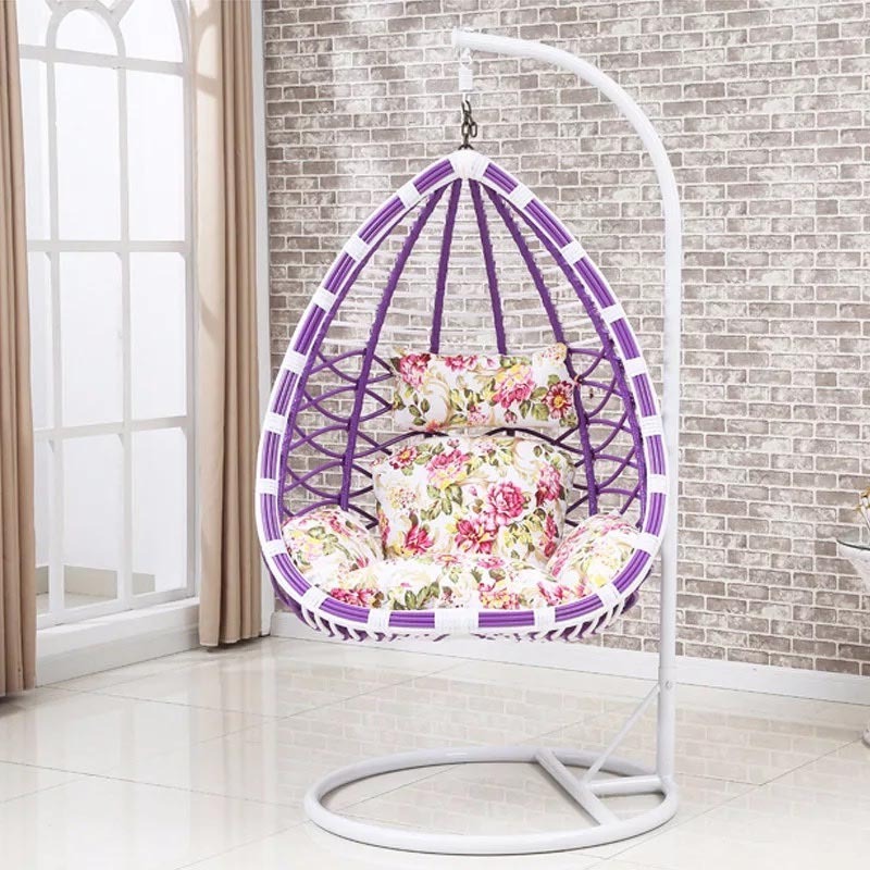 Wholesale Quality Outdoor Adults Egg Swing Seat Chairs Customized Garden Patio Leisure Hanging Egg Chairs With Stand