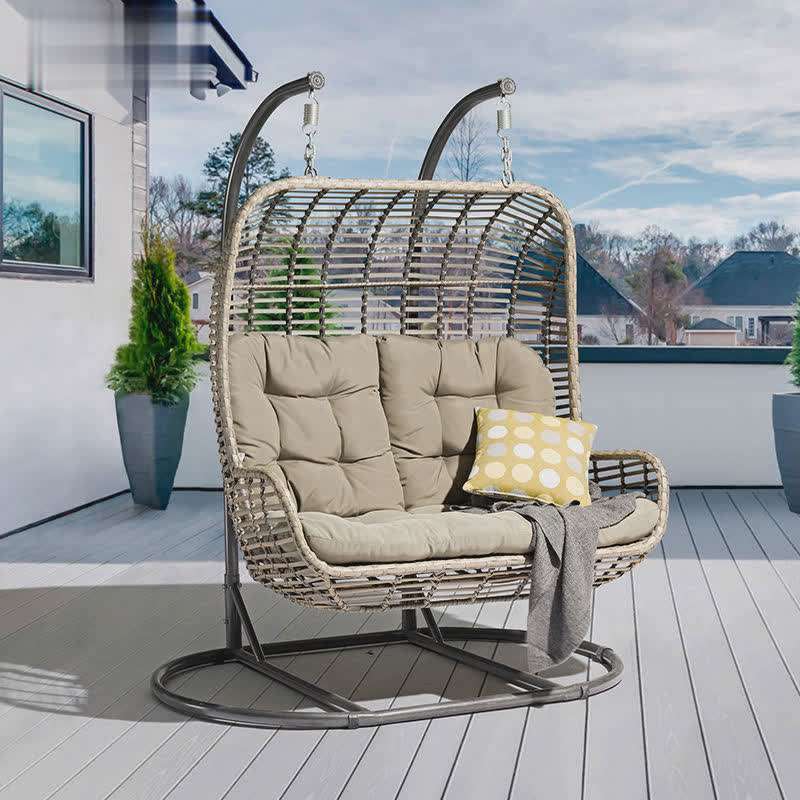 Custom Outdoor Patio Swing Chair Custom Cotton Netting Swing Chair Hammock Outdoor Portable Garden Egg Seat Swing With Stand