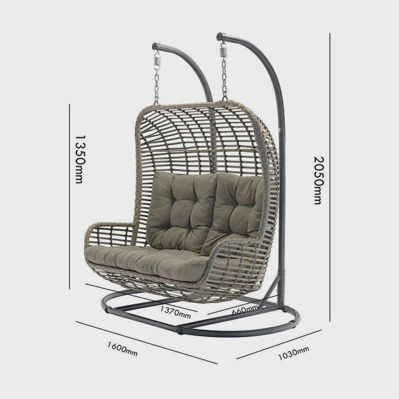 Custom Outdoor Patio Swing Chair Custom Cotton Netting Swing Chair Hammock Outdoor Portable Garden Egg Seat Swing With Stand