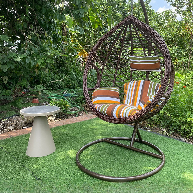 Wholesale Outdoor Balcony Hanging Bamboo Basket Chair Garden Patio Decoration Indoor Rattan Chair Round Rattan Woven Swing