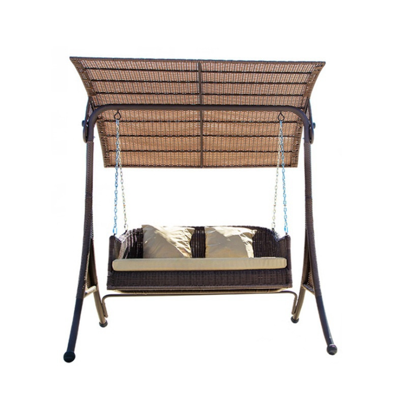 Wholesale Circle Outdoor Swing Seat Hanging Rattan Swing 2 Seater Chair Garden Patio Furniture Swings Rocking Chairs