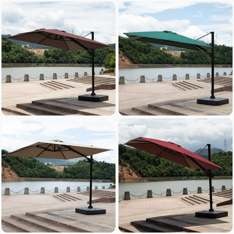 Wholesale High Quality 10ft Square Patio Hotel Umbrella 3x3m Waterproof Outdoor Garden Sunshade Luxury Umbrella With Crank