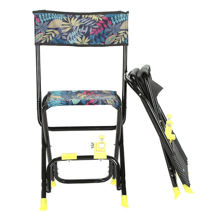 Outdoor folding Fishing Chairs with  turret bracket fishing gear Rod Holder