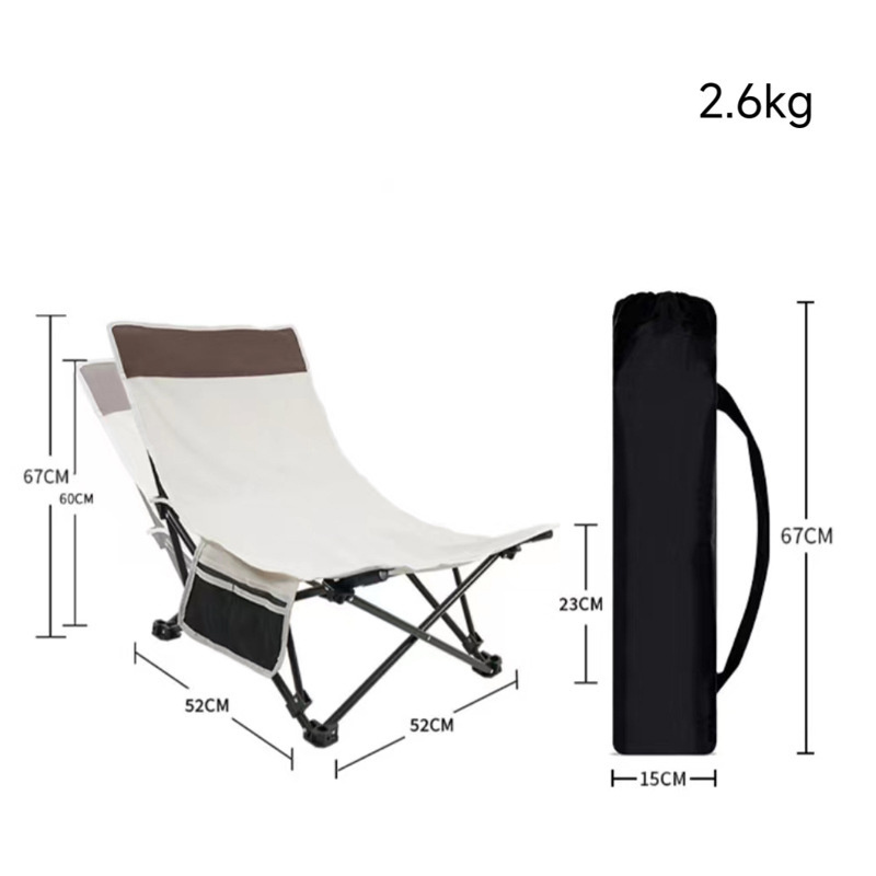 Outdoor Oversize Folding Lightweight Chair Compact Camping Fishing Chair Convenient Beach Chair