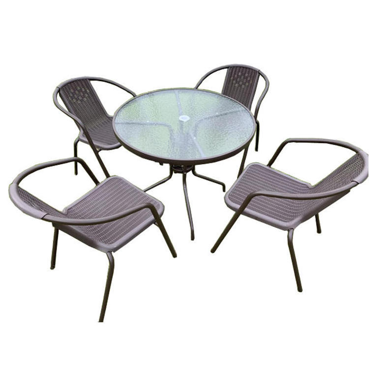 Wholesale Outdoor High Quality Table And Chair Set Garden Bistro Indoor PE Rattan Patio Furniture Folding Table And Chair Set