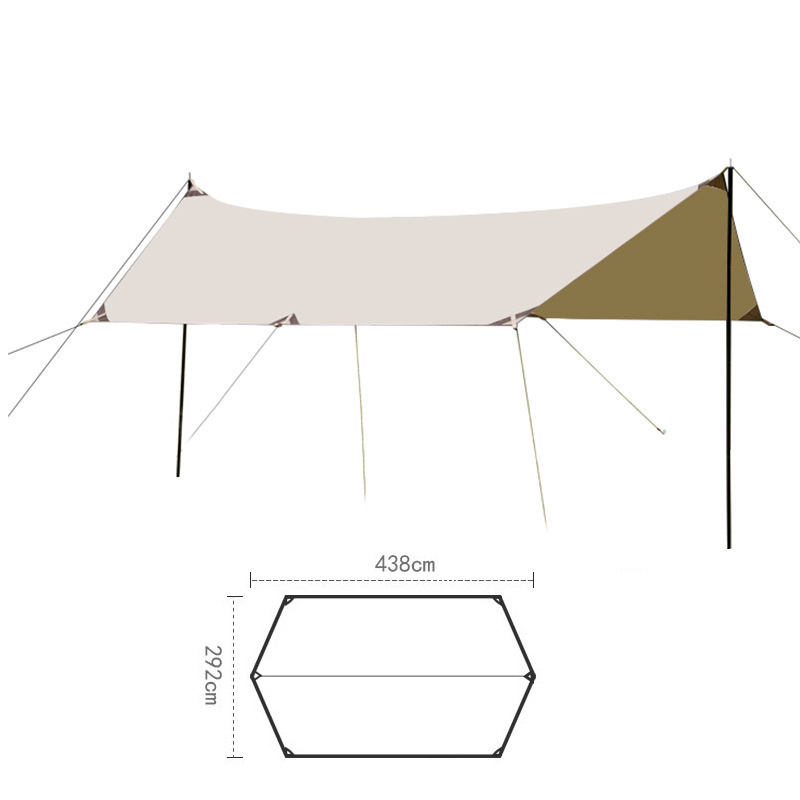 Large Sun Shelter Canopy Tent Outdoor Camping Portable Silver Coated Sunscreen Waterproof Shade Awning Tents