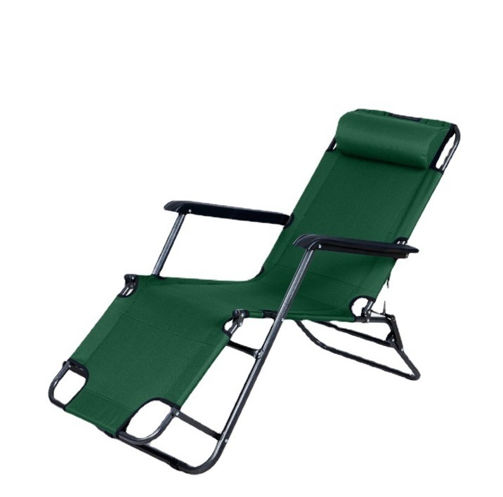 Wholesale Quality Beach Chaise Outdoor Garden Foldable Luxury Waterproof Lazy Chair Folding Camping Lounge Chair With Pillow