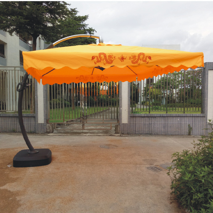 Modern Design Large Outdoor Single Side Patio Umbrella Big Bend Umbrella for Park Pool Restaurant Cafe Shade