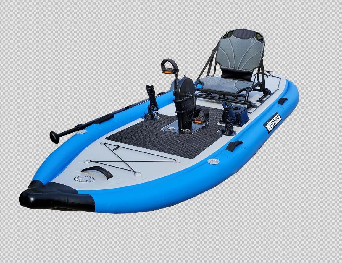 Customized 11 Feet Inflatable Fishing Kayak For Sale Surfing All Drop Stitch Foot Drive Pedal Kayak Sup Inflatable Pedal Board