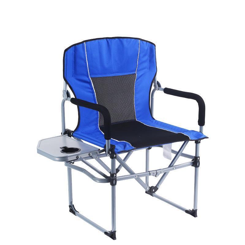 Outdoor Heavy Duty Directors Chairs Fishing Beach Picnic Foldable Chair Folding Portable Mesh Back Side Aluminum Camping Chair