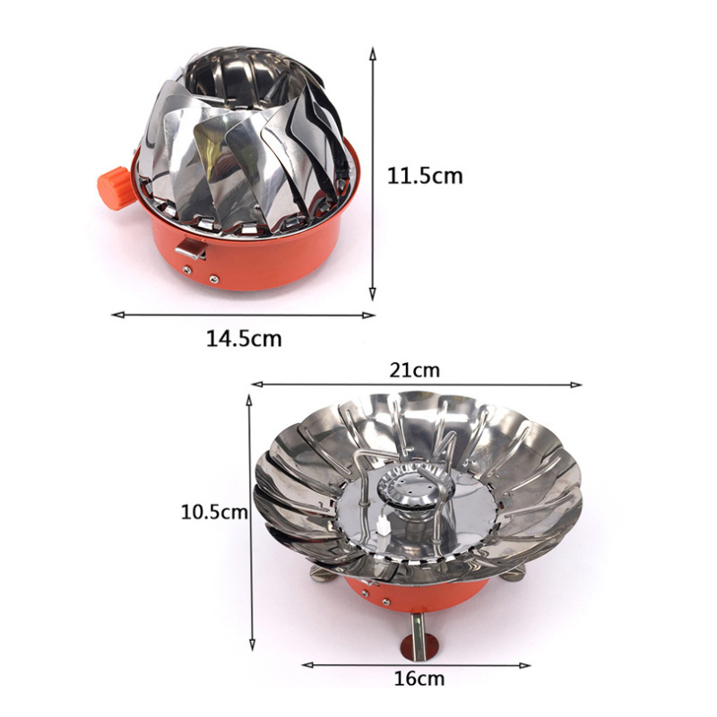 Wholesale Portable Camping Stove Outdoor Household Butane Foldable Round Shaped Lightweight Windproof Folding Camping Gas Stove