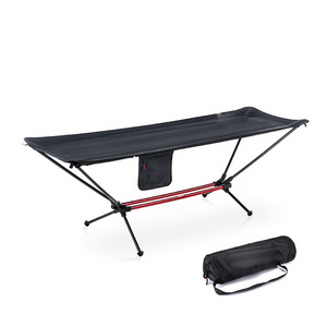 Factory Price Outdoor Folding Bed Cot Camping Garden Portable Aluminum Alloy Hammock Bed Foldable Lounge Beach Sleeping Cots