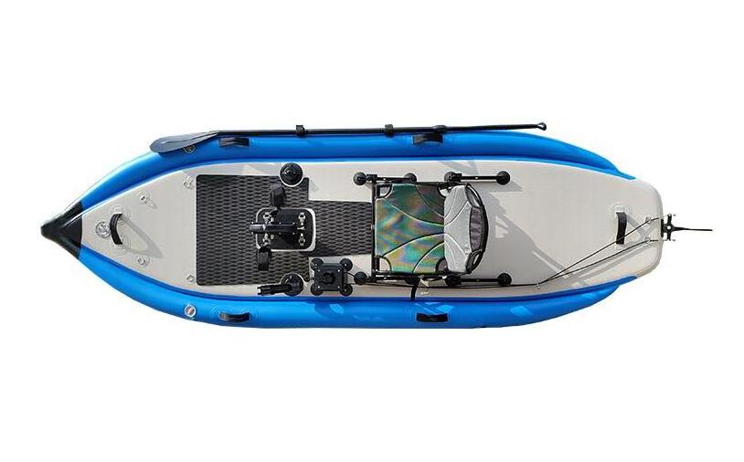 Customized 11 Feet Inflatable Fishing Kayak For Sale Surfing All Drop Stitch Foot Drive Pedal Kayak Sup Inflatable Pedal Board