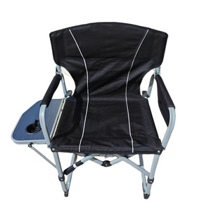 Factory Price Outdoor Portable Folding Chair Camping Fishing Beach 600D Oxford Lawn Director Chairs With Table Board Cup Holder