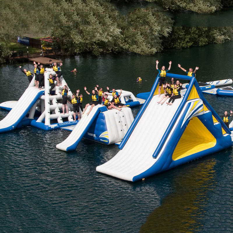 Factory wholesale price Water Park Equipment Inflatable Floating Climbing Water Slide for aqua park