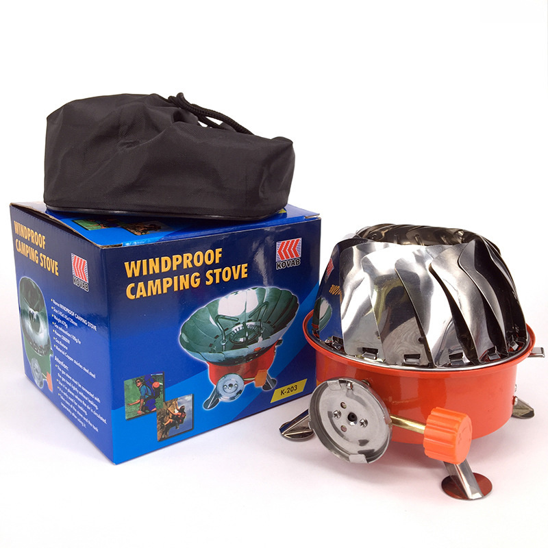 Wholesale Portable Camping Stove Outdoor Household Butane Foldable Round Shaped Lightweight Windproof Folding Camping Gas Stove