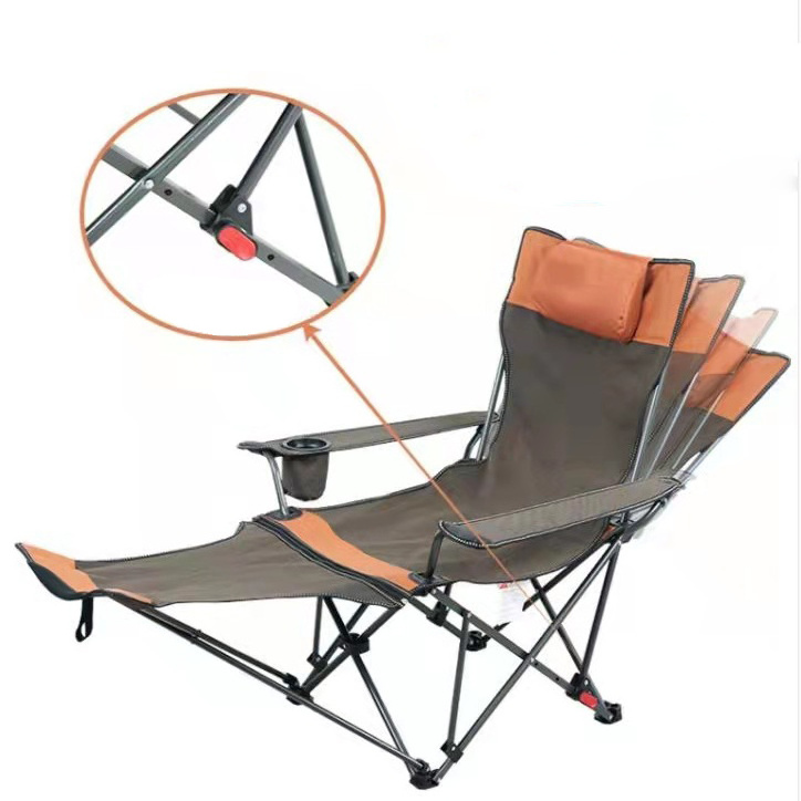 Outdoor Customizable Camping Dining Folding Recliner Sitting and Lying Dual-Use Portable Beach Chair Adjustable Fishing Chair