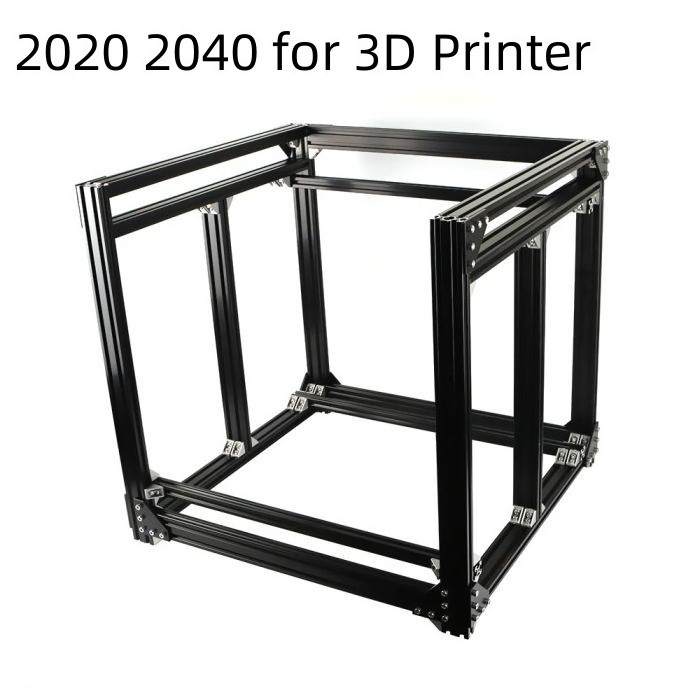 3D linear printer CNC machine aluminum frame 20*40 T slot V slot anodizing  extruded aluminum profile silver black