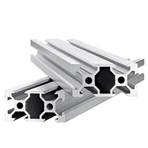 3D linear printer CNC machine aluminum frame 20*40 T slot V slot anodizing  extruded aluminum profile silver black