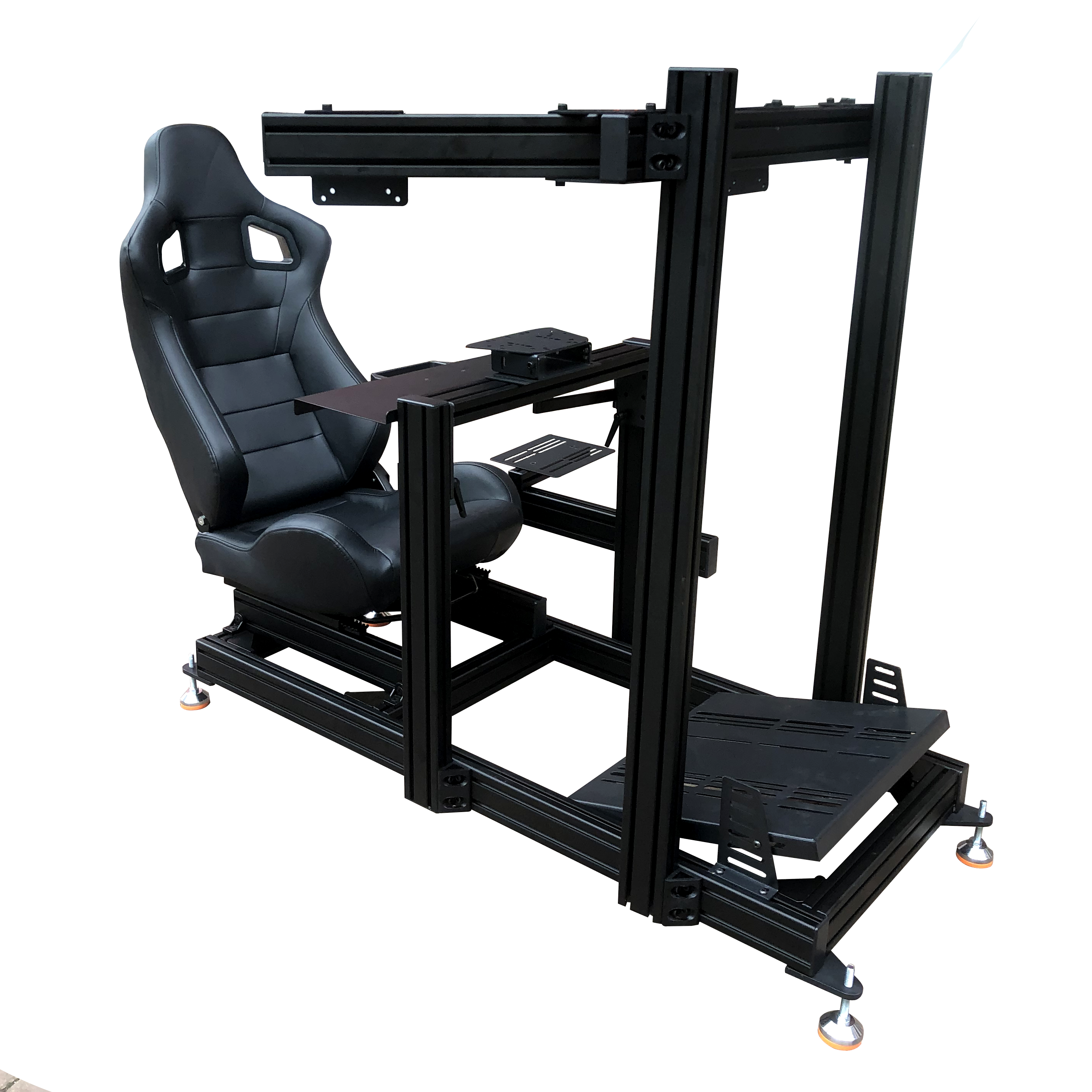 Sim racing rig car game driving simulator cockpit 4040 40120 kit black 4080 aluminium frames