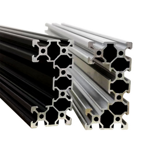 Hot sales high quality 4040 4080 C beam extruded aluminium profile  3d printer linear rail aluminum extrusions 40 x 80  T slots