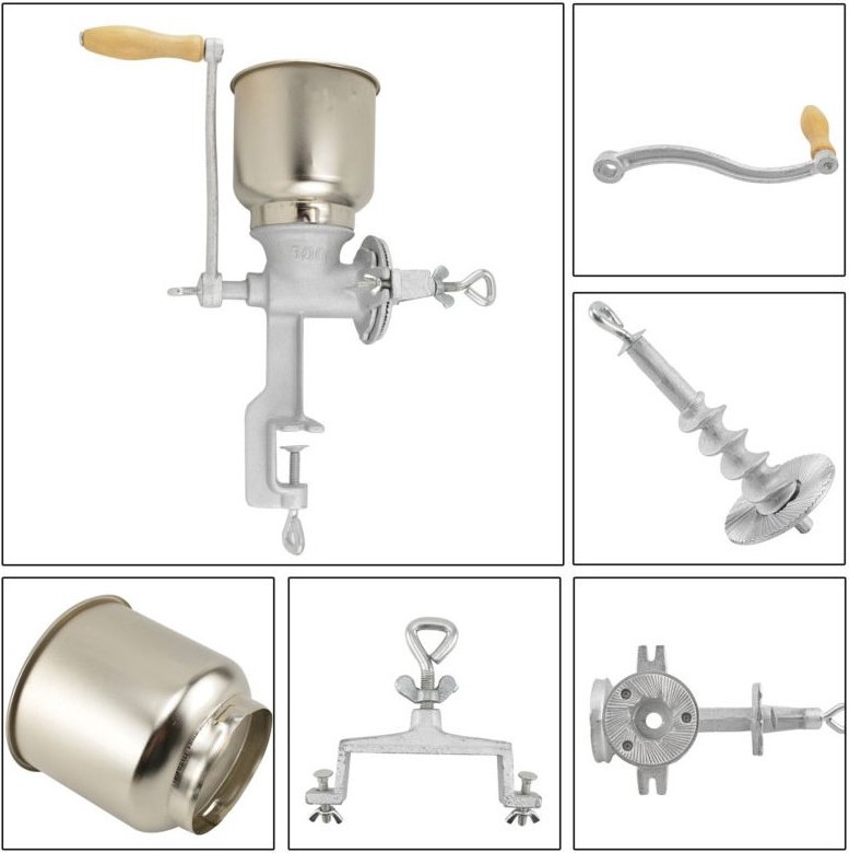 Homemade Hand Operated Manual Dry Corn Mill Grinder for Sale